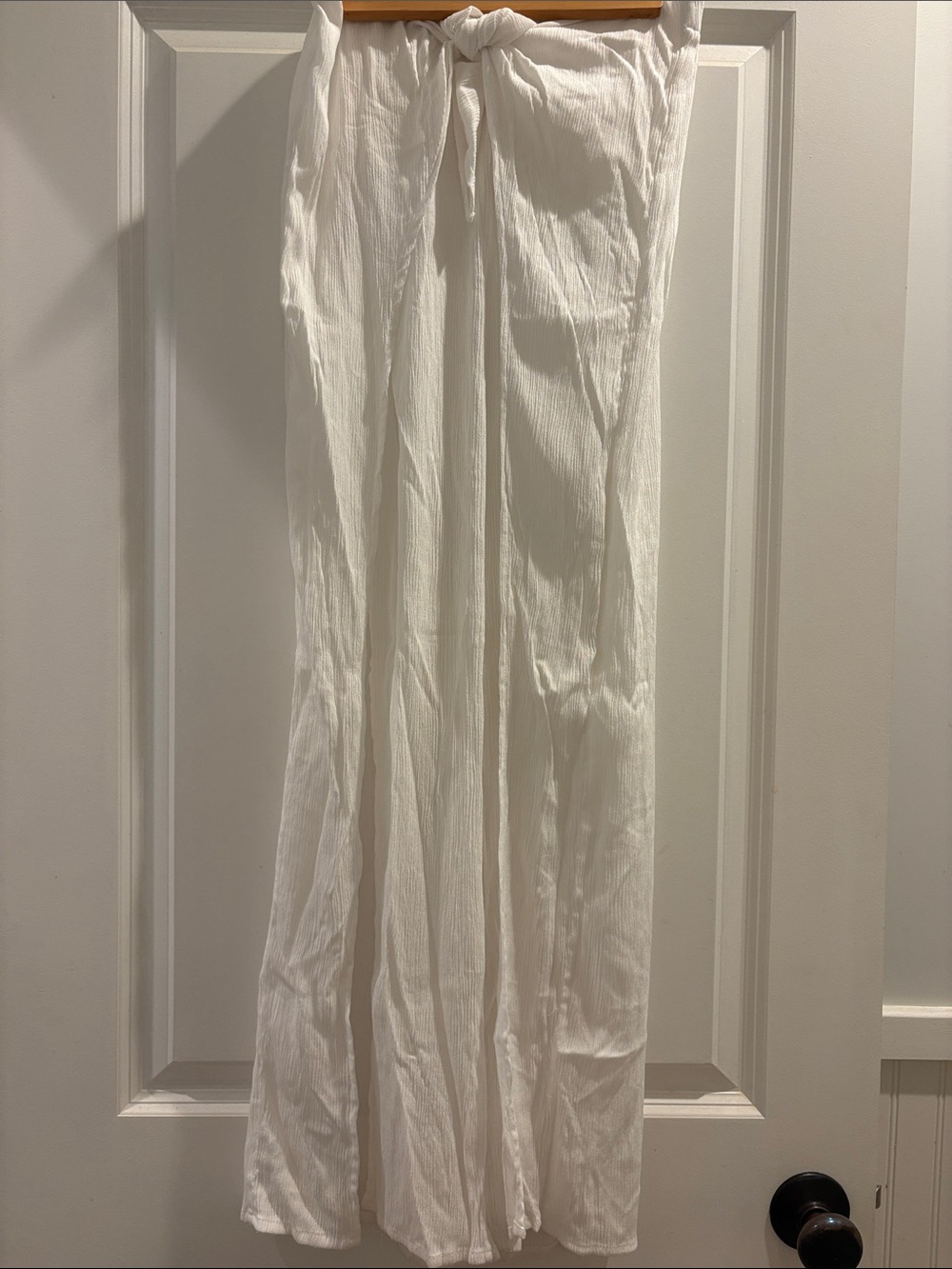 White Lightweight Wide-Leg Pants